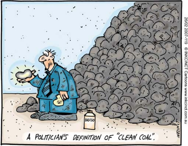 "פחם נקי" | "Clean Coal a Politicianws definition"