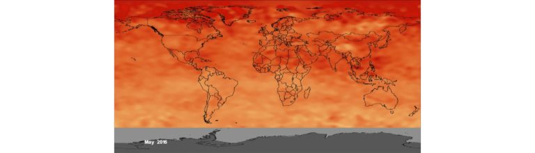 ריכוז הפחמן הדו חמצני באטמוספירה בחודש מאי 2016 תמונת כותרת