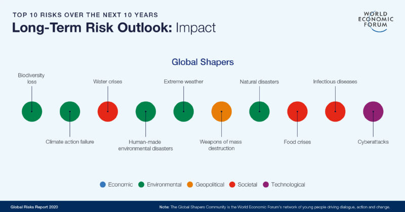 תחזית לסיכונים ארוכי טווח של הפורום הכלכלי העולמי: השפעה
