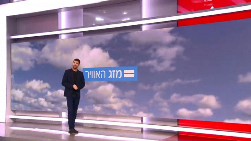 מתן יעקב, חזאי מזג האוויר בערוץ 12, צילום מסך