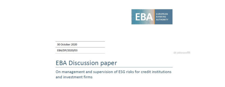 EBA ESG Discussion Paper 30 October 2020