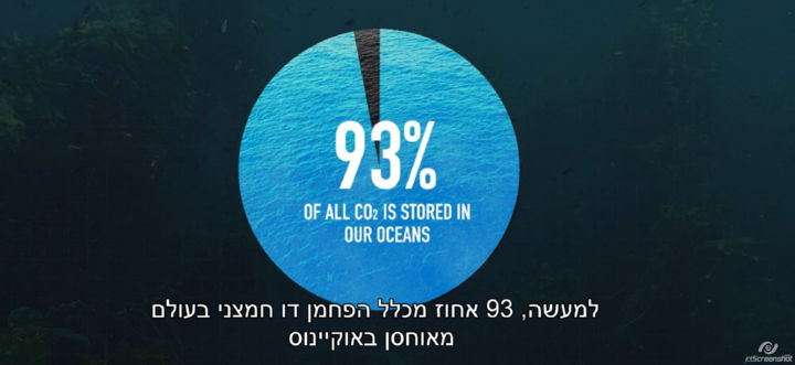 93 אחוז מכלל הפחמן דו חמצני בעולם מאוחסן באוקיינוס