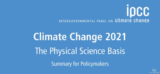 דוח ipcc הפאנל הבין ממשלתי לשינוי האקלים שפורסם בחודש אוגוסט 2021
