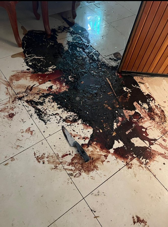 blood on the floor hamas attack