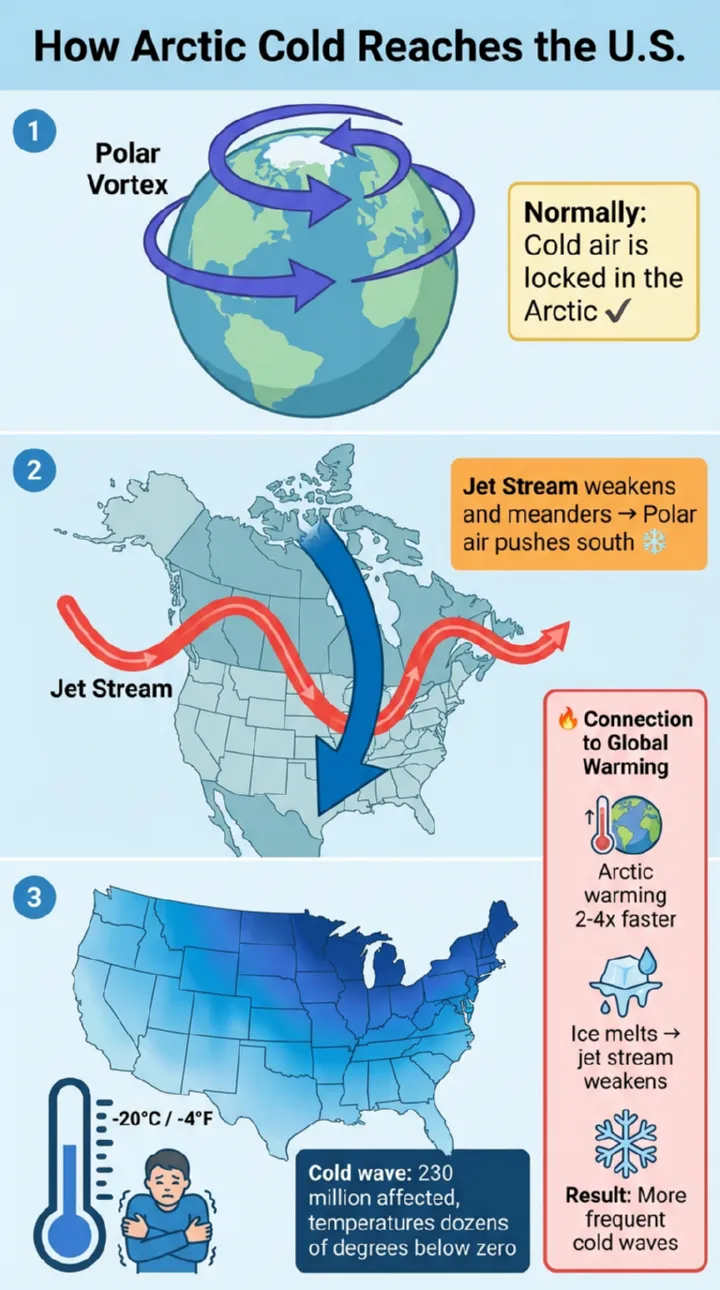 Infographics - How Arctic Cold Reaches the U.S