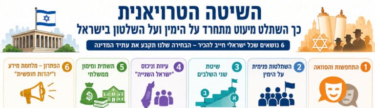 איך הימין הממלכתי הפך לגוש אמוני ששואף למדינת הלכה? כל פרקי הסדרה "השיטה הטרויאנית" עם אריאל דוד, 6 נושאים שכל ישראלי חייב להכיר.